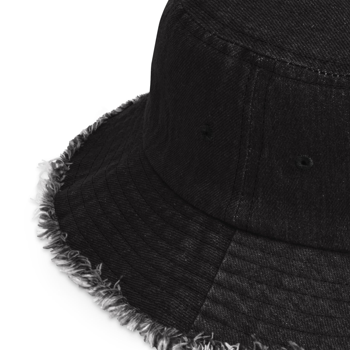LUVDOSE 99: INFECTIOUS - Distressed denim bucket hat