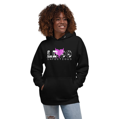 LUVDOSE 99: INFECTIOUS PURPLE HEART - Unisex Hoodie