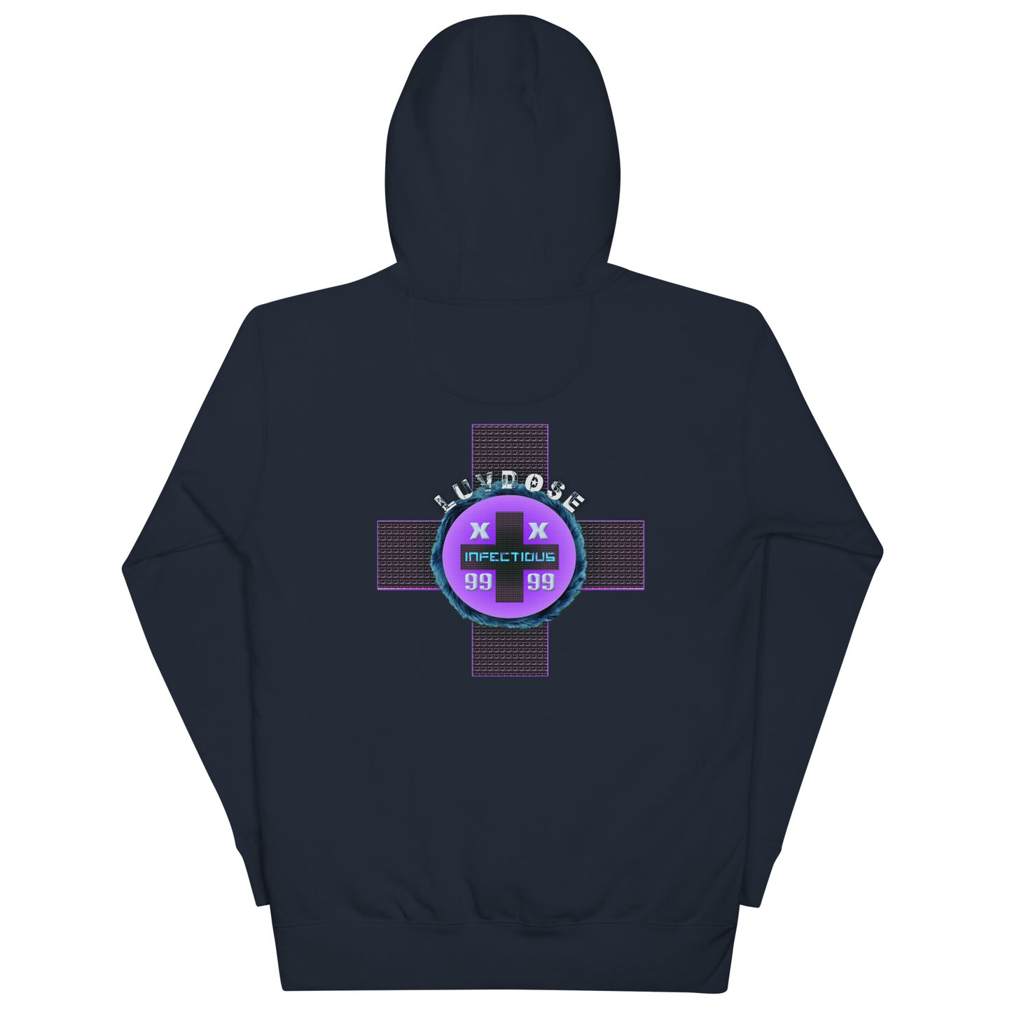LUVDOSE 99: INFECTIOUS PURPLE HEART - Unisex Hoodie