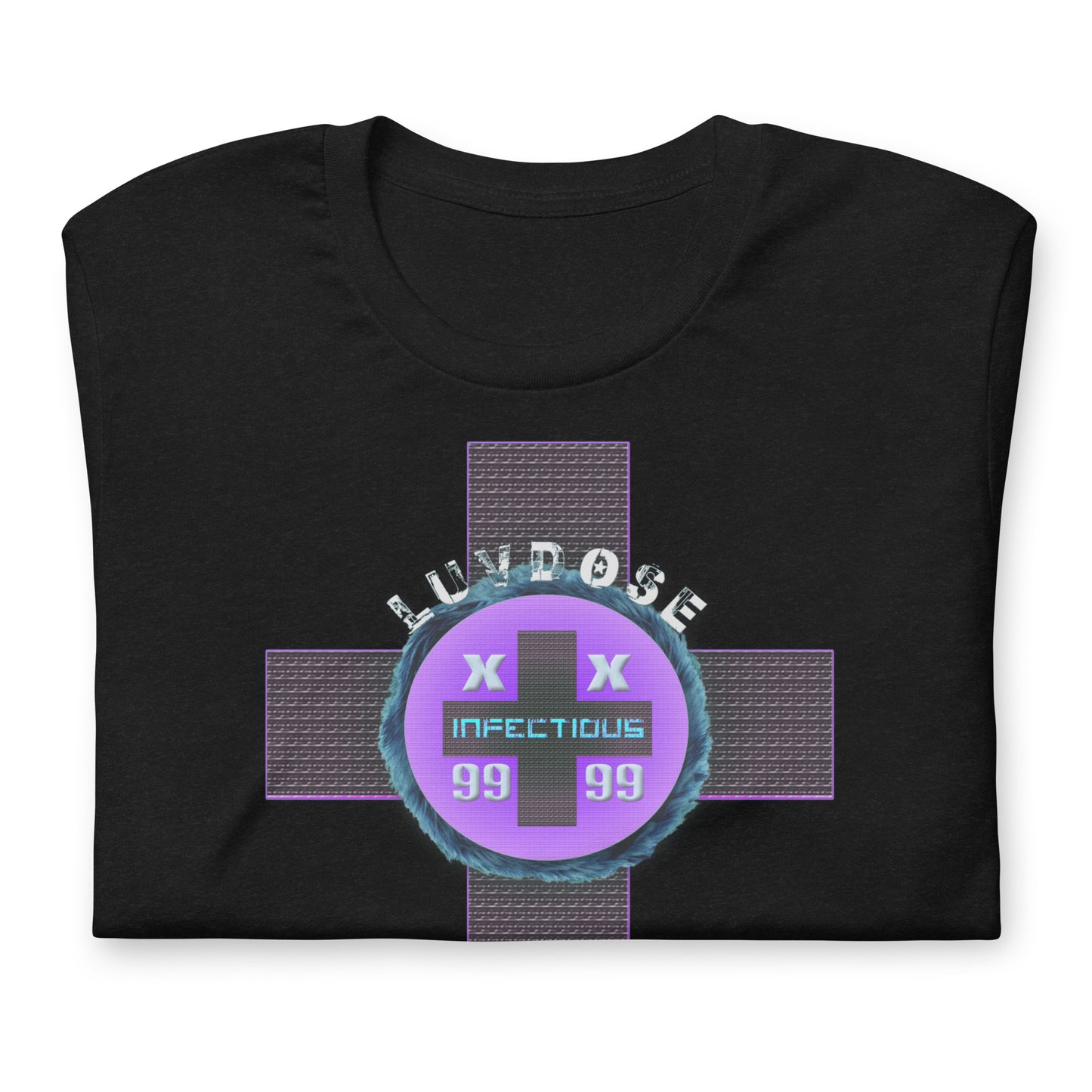 LUVDOSE 99: INFECTIOUS CROSS - Unisex t-shirt